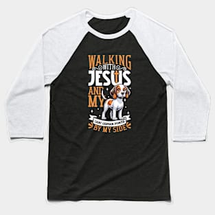 Jesus and dog - Braque Saint-Germain Baseball T-Shirt